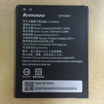 Батерии Батерии за LENOVO Оригинална батерия BL243 за LENOVO A7000 / K3 note / A7600